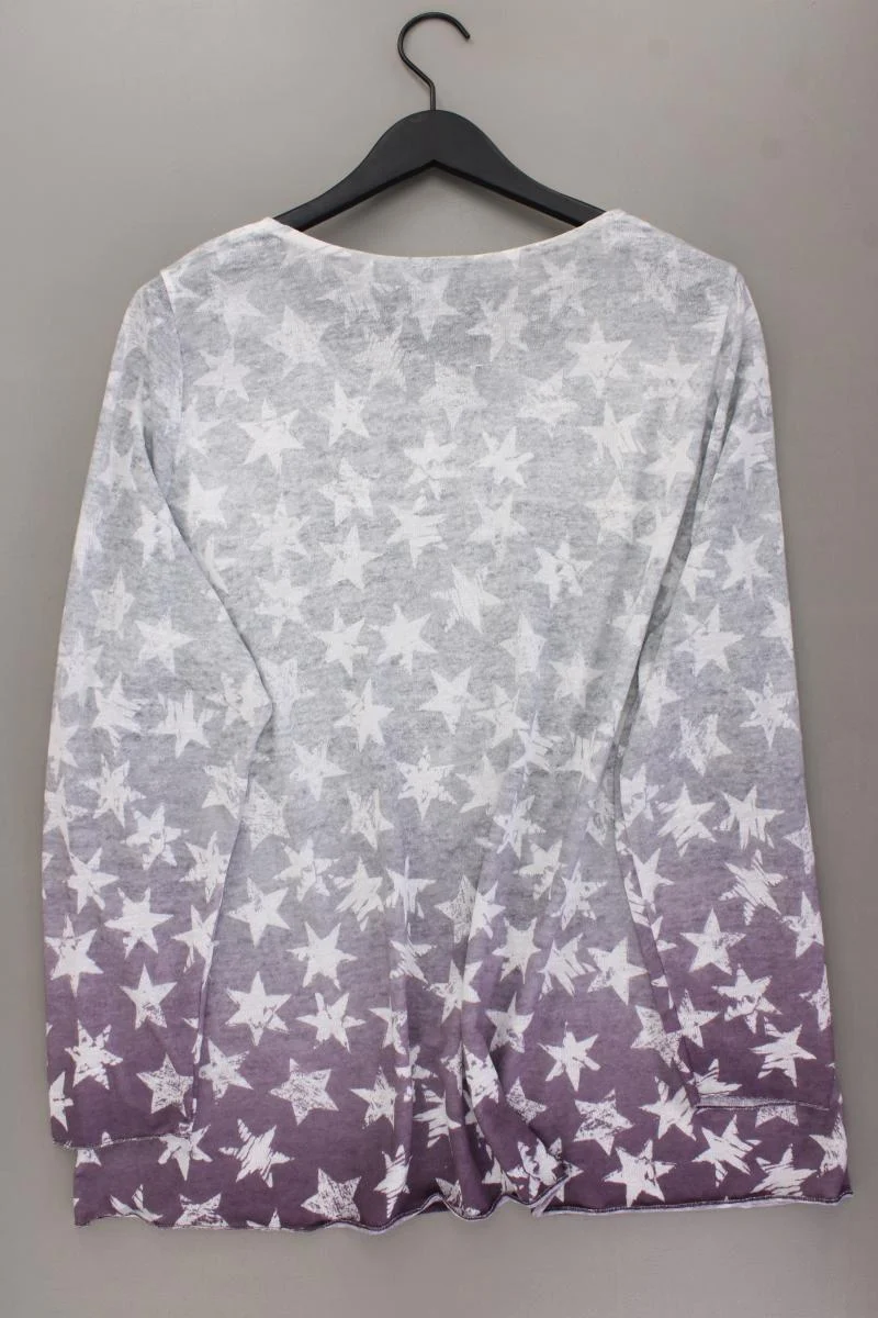 Gina Laura Feinstrickpullover Gr. XXL mit Pailletten grau aus Polyester
