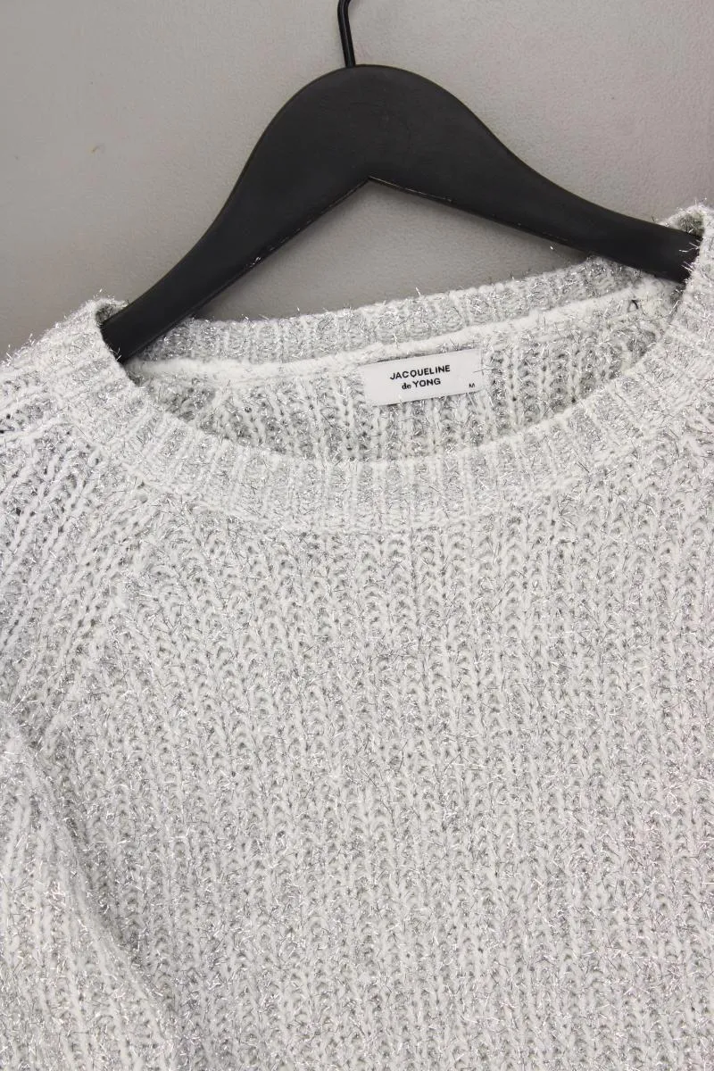 Jacqueline de Yong Grobstrickpullover Gr. M silber aus Polyacryl
