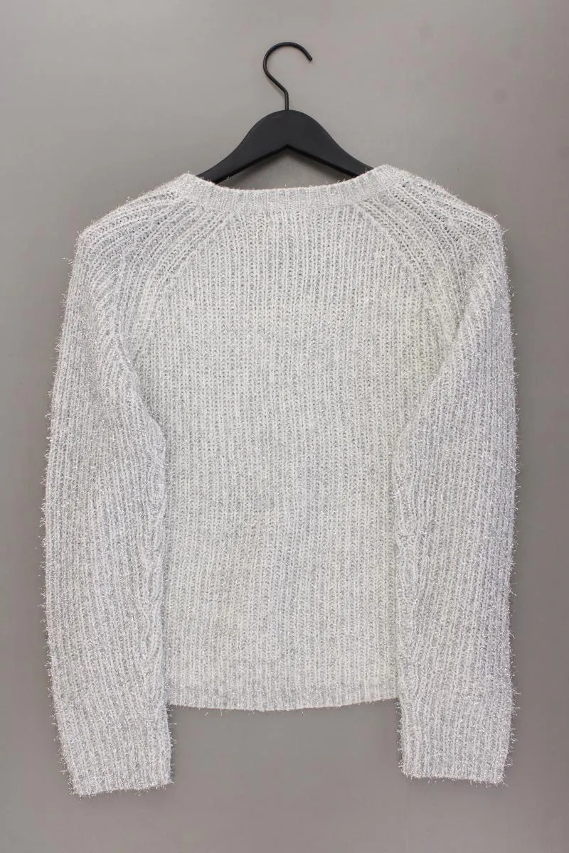 Jacqueline de Yong Grobstrickpullover Gr. M silber aus Polyacryl