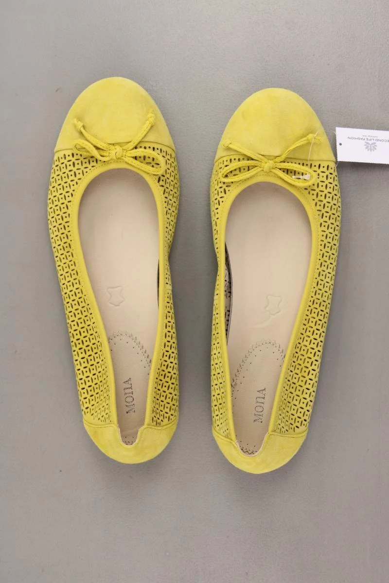 Mona Ballerinas Gr. 40 neuwertig gelb aus Leder