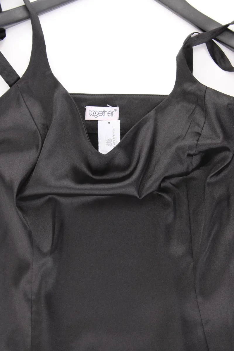 TOGETHER Vintage Satin Top Gr. 36 schwarz aus Polyester