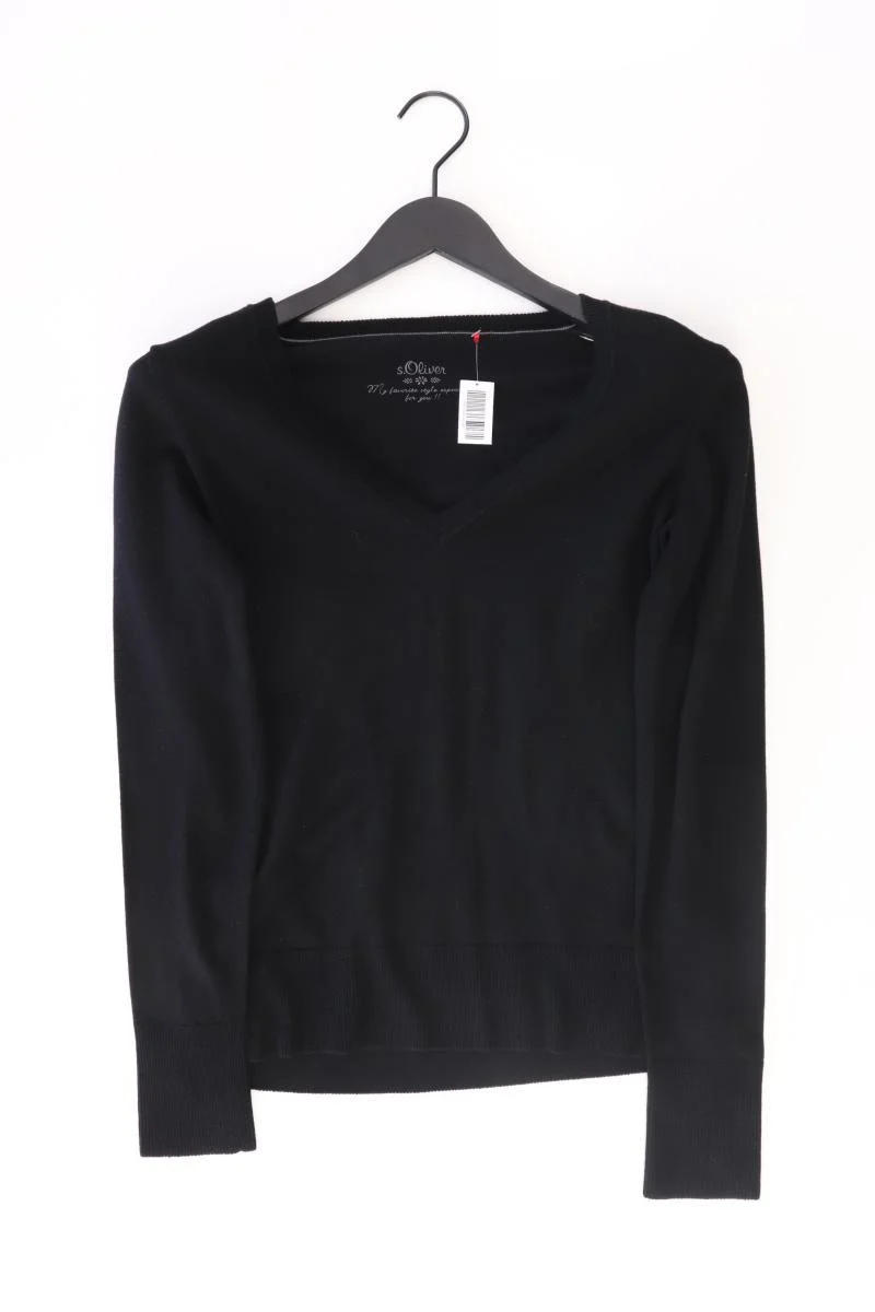 s.Oliver Feinstrickpullover Gr. 38 schwarz aus Polyacryl