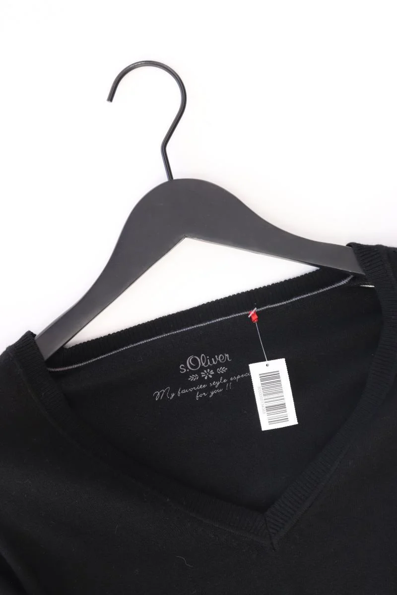 s.Oliver Feinstrickpullover Gr. 38 schwarz aus Polyacryl