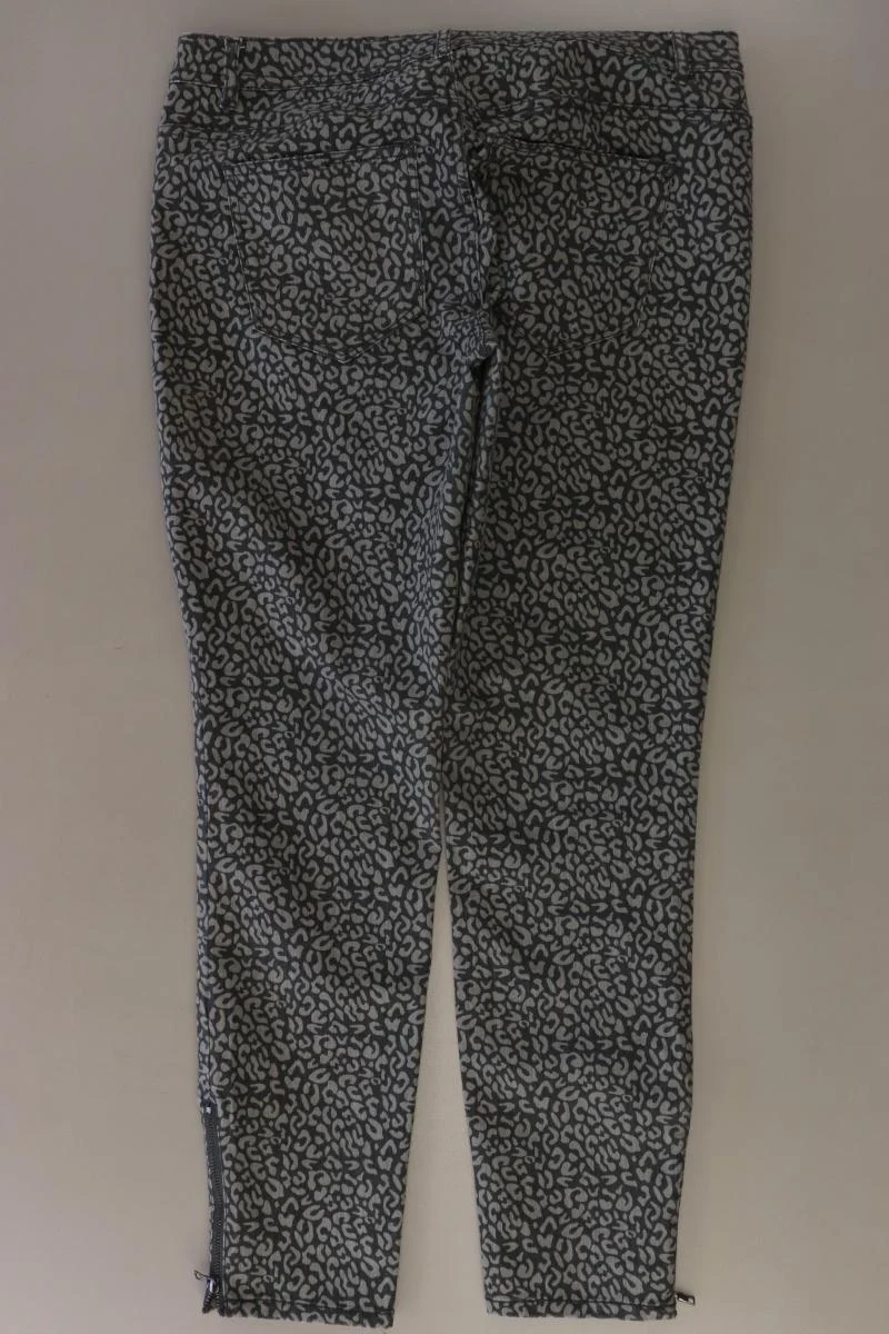 Esprit Hose Gr. 40 mit Tierdruck grau aus Baumwolle