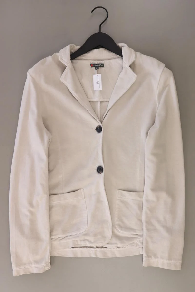 Street One Jerseyblazer Gr. 40 creme aus Baumwolle