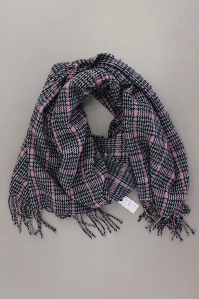 H&M Maxischal kariert grau aus Polyacryl