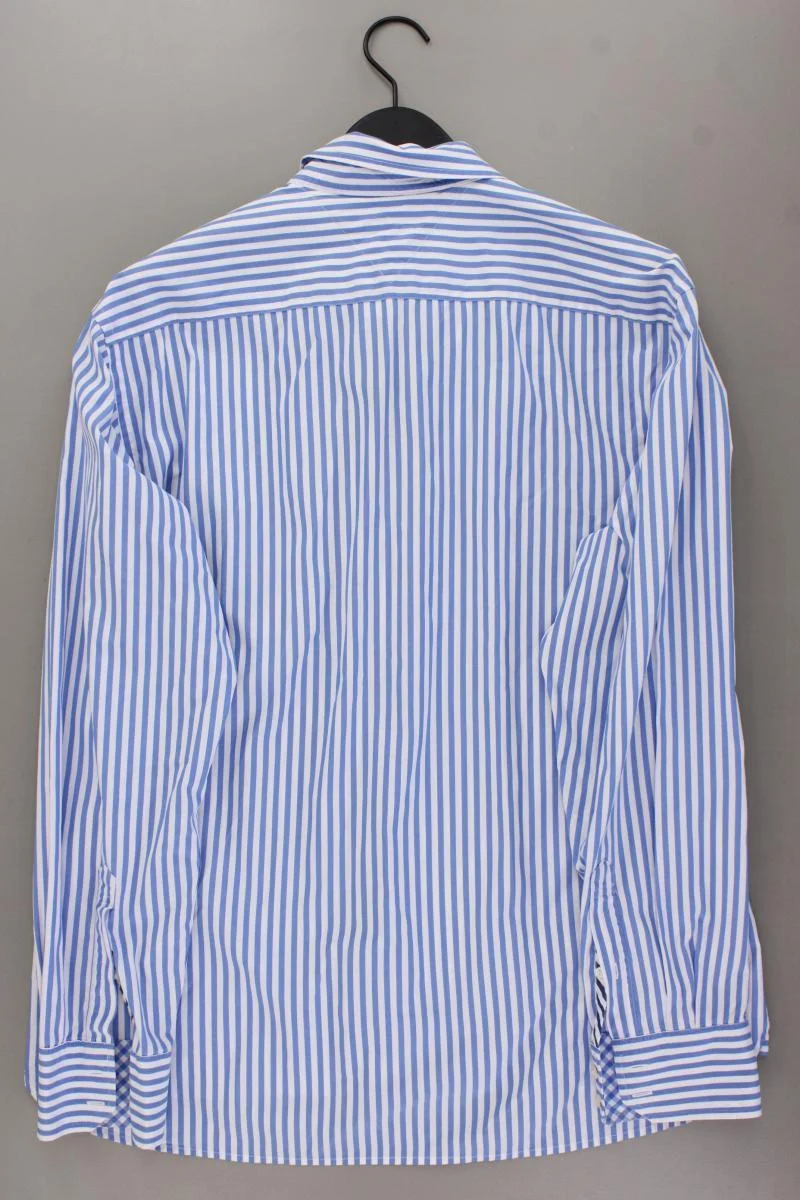 Tommy Hilfiger Langarmhemd für Herren Gr. XL gestreift blau aus Baumwolle