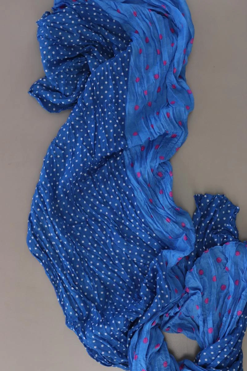 Schal gepunktet blau