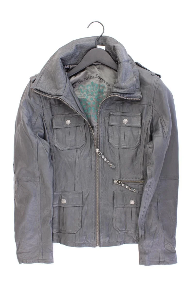 Street One Lederjacke Gr. 38 neuwertig grau