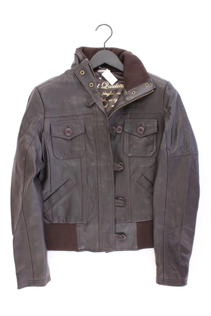 Street One Lederjacke Gr. 40 braun