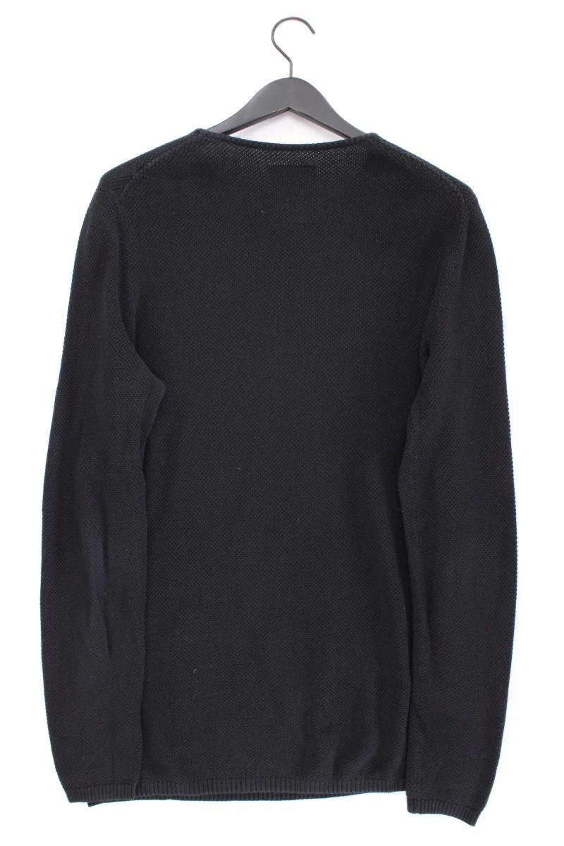 Tom Tailor (Denim) Feinstrickpullover für Herren Gr. L schwarz aus Baumwolle