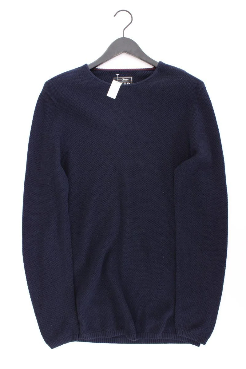 Tom Tailor (Denim) Feinstrickpullover für Herren Gr. L blau aus Baumwolle