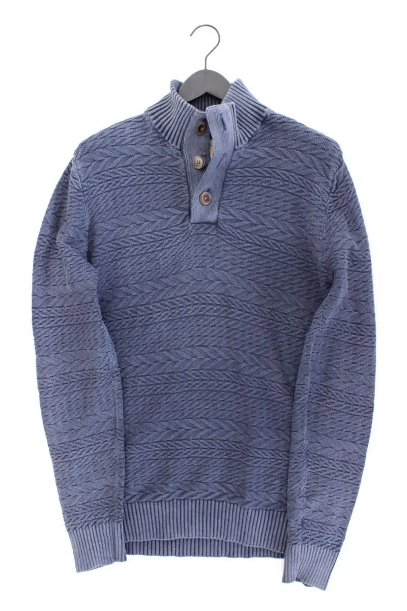 Garcia Jeans Feinstrickpullover für Herren Gr. L blau aus Baumwolle