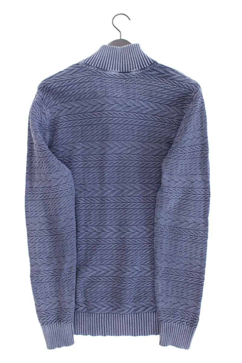 Garcia Jeans Feinstrickpullover für Herren Gr. L blau aus Baumwolle