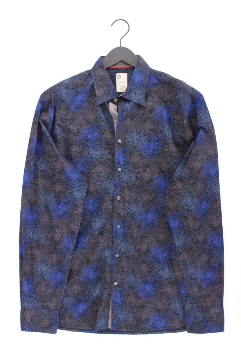 Pure Hatico Langarmhemd für Herren Gr. Hemdgröße 41/42 blau aus Baumwolle