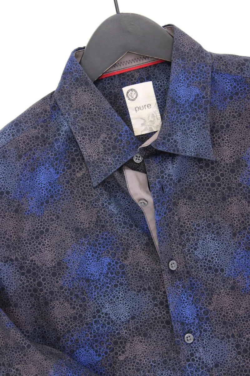 Pure Hatico Langarmhemd für Herren Gr. Hemdgröße 41/42 blau aus Baumwolle