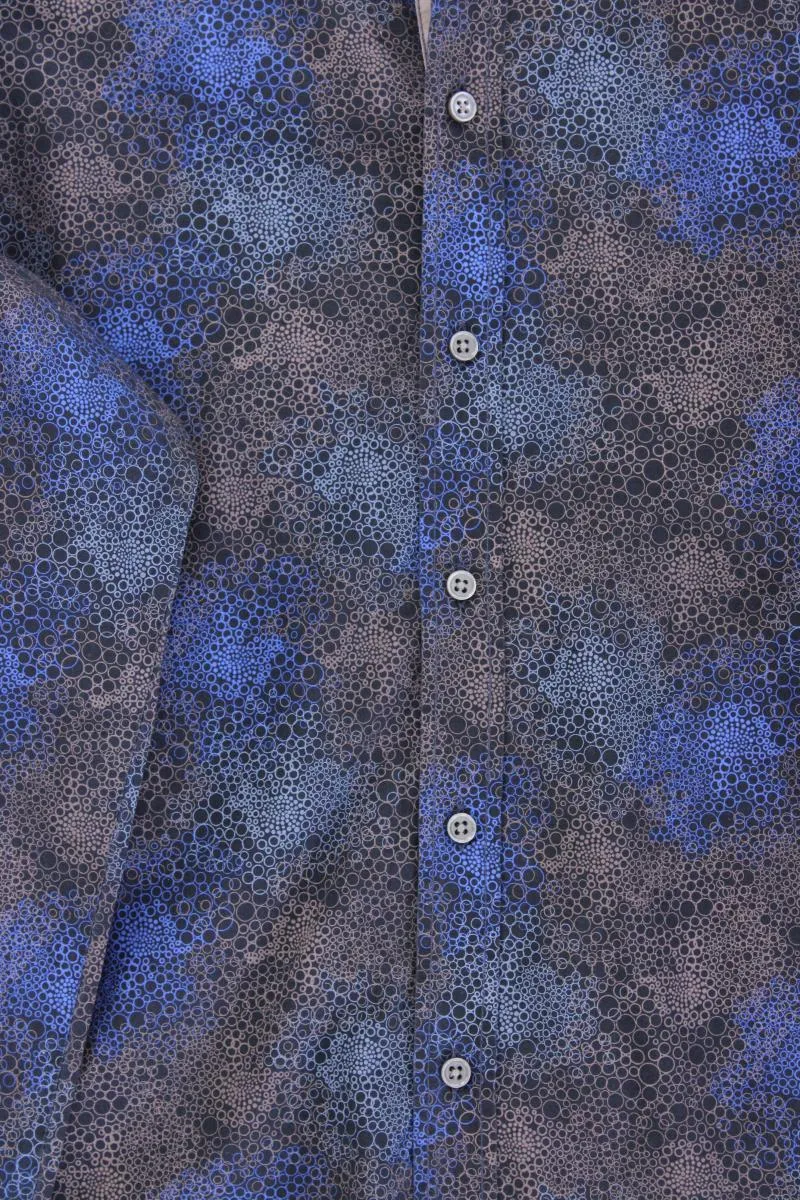 Pure Hatico Langarmhemd für Herren Gr. Hemdgröße 41/42 blau aus Baumwolle