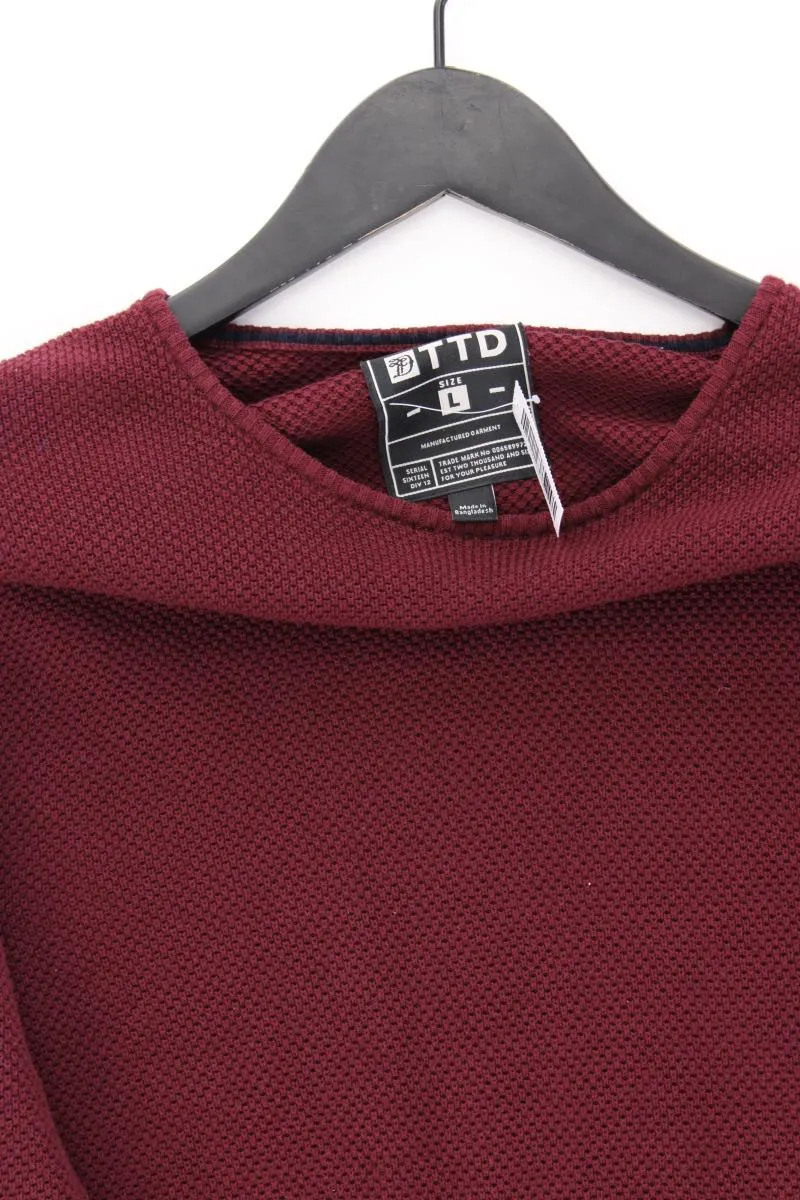 Tom Tailor (Denim) Feinstrickpullover für Herren Gr. L rot aus Baumwolle