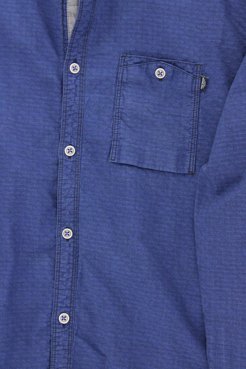 Tom Tailor Langarmhemd für Herren Gr. L blau aus Baumwolle