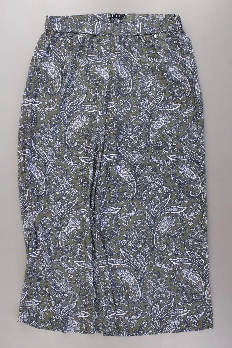 Jette Stretchhose Gr. 44 mit Paisleymuster olivgrün aus Polyester