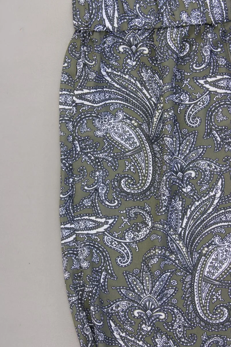 Jette Stretchhose Gr. 44 mit Paisleymuster olivgrün aus Polyester