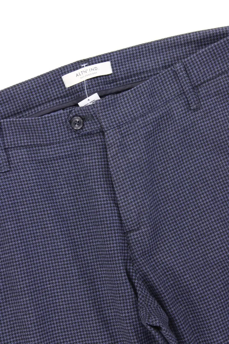 Altatensione Stoffhose für Herren Gr. 50 kariert blau aus Baumwolle