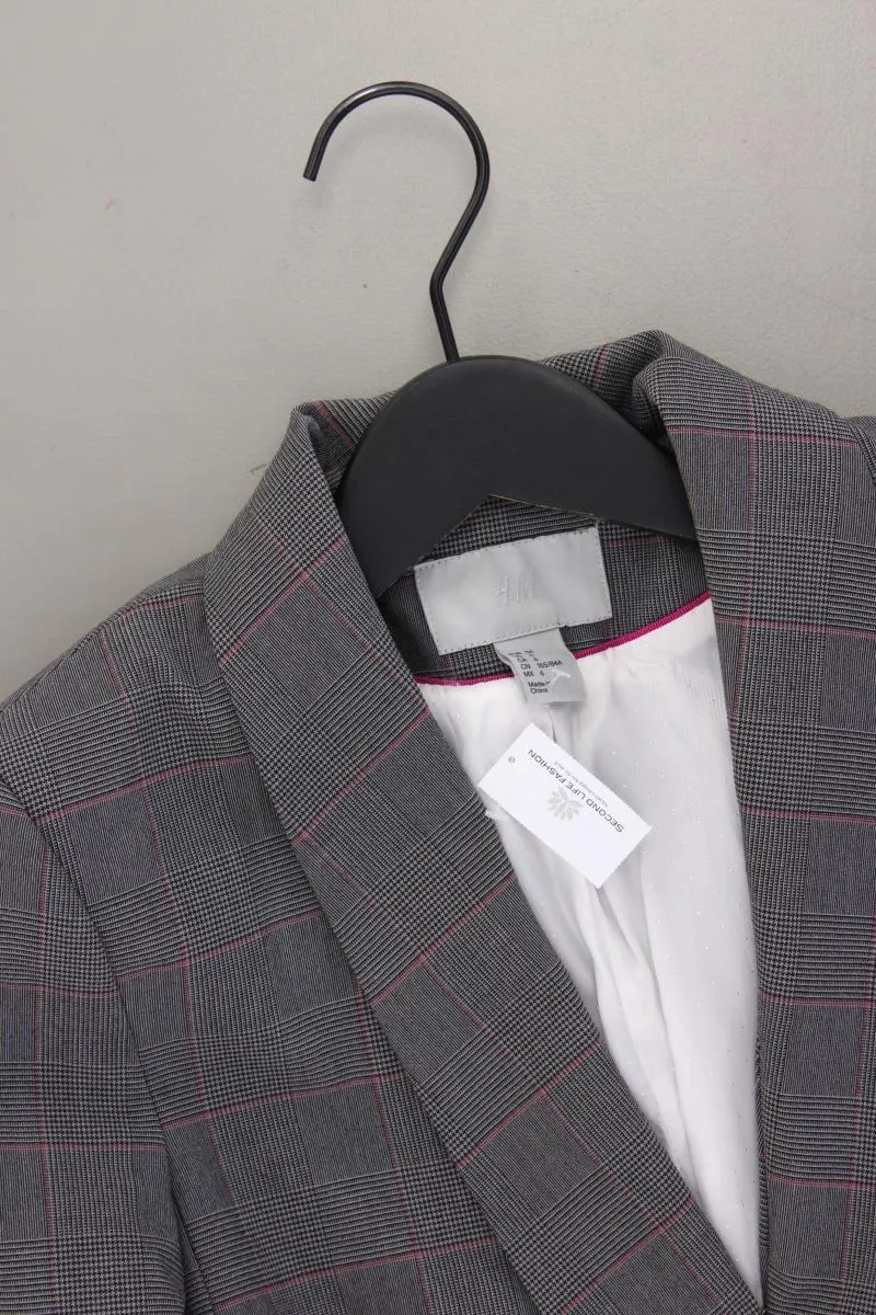 H&M Blazer Gr. 36 kariert grau aus Polyester