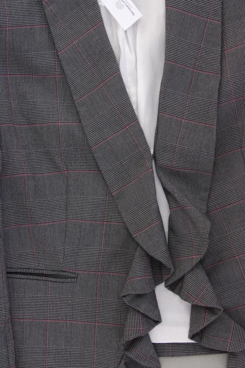 H&M Blazer Gr. 36 kariert grau aus Polyester