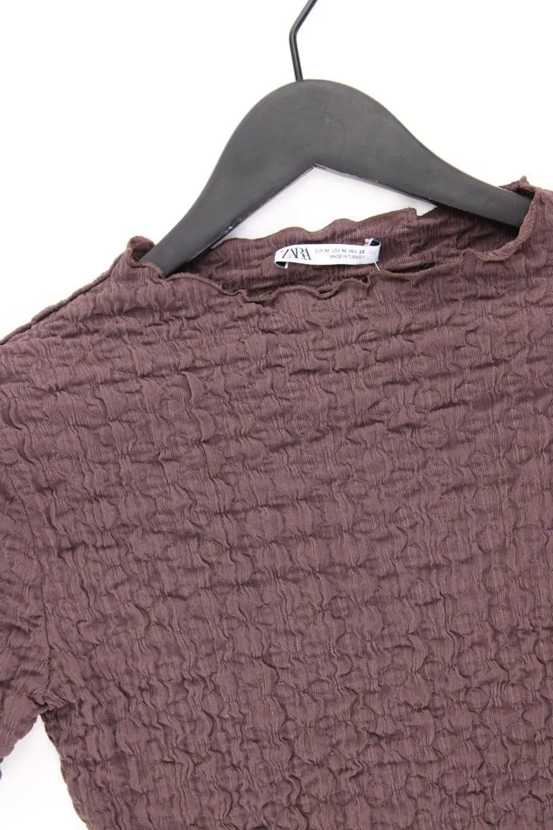 Zara T-Shirt Gr. M Kurzarm braun