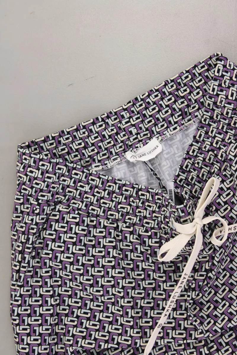 Jane Lushka Stoffhose Gr. S geometrisches Muster neuwertig lila aus Polyamid