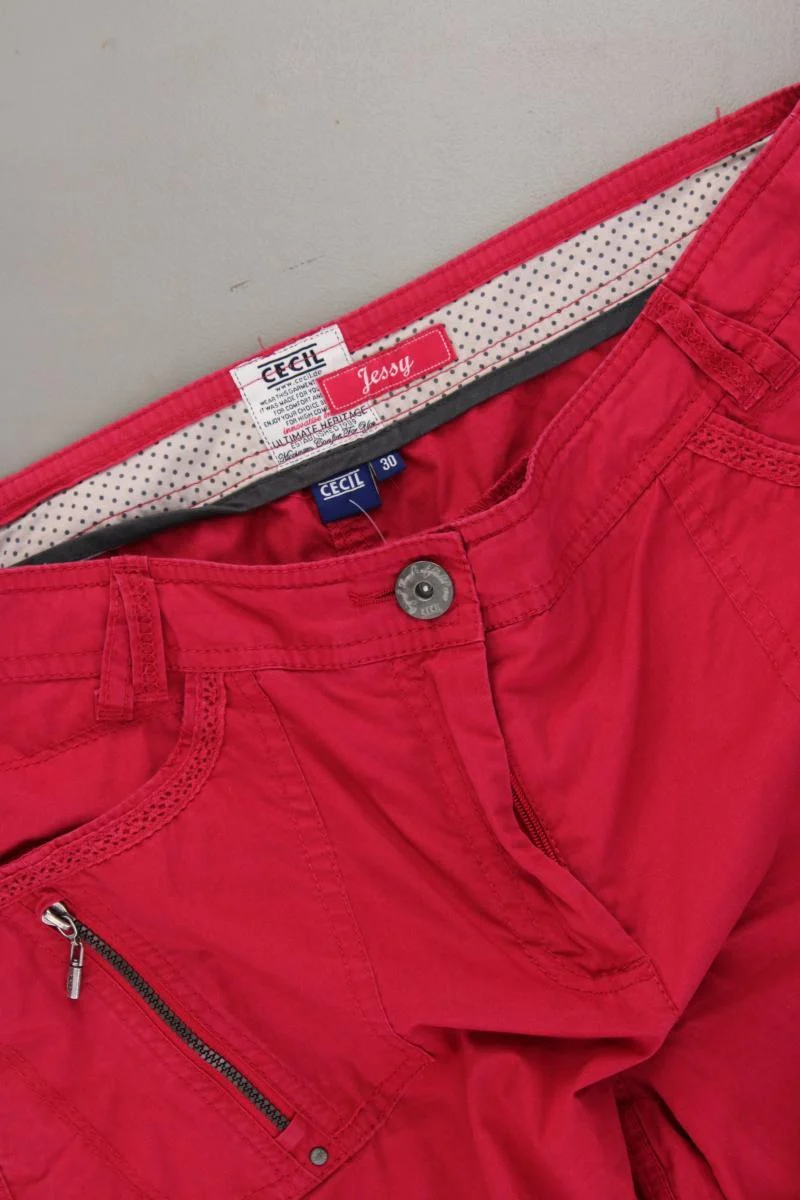 Cecil 7/8 Hose Gr. W30 rot aus Baumwolle