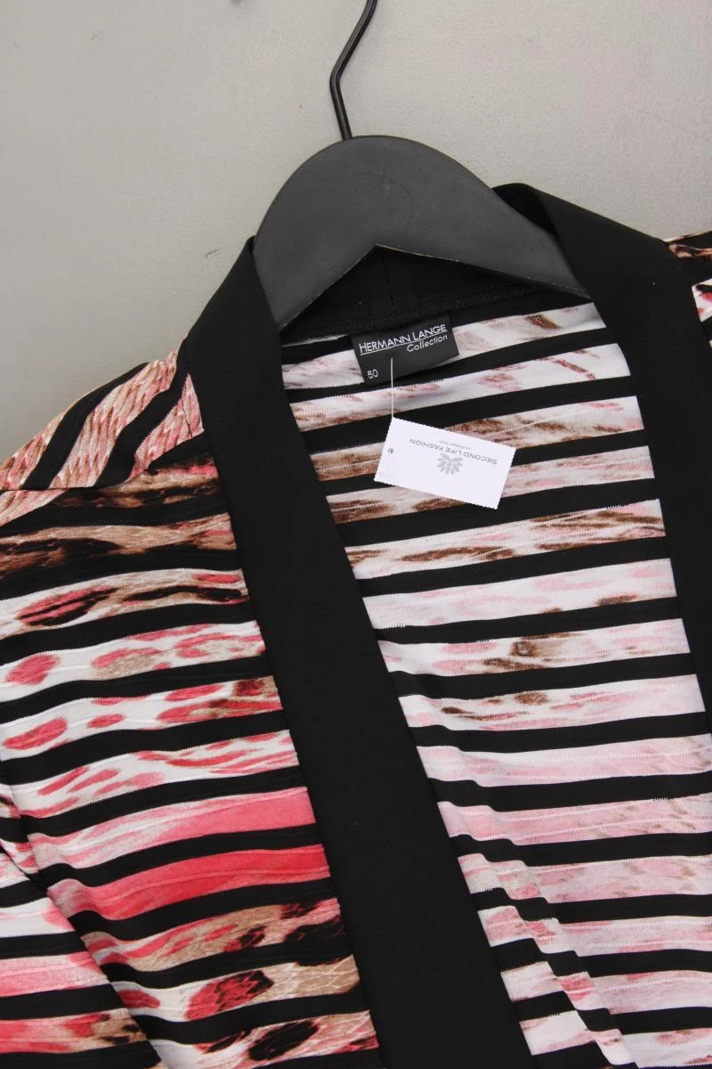 Hermann Lange Strickjacke Gr. 50 neuwertig Langarm mehrfarbig aus Polyester