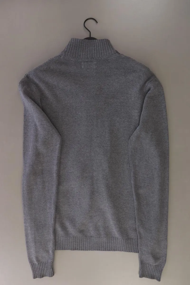 !Solid Strickjacke für Herren Gr. S Langarm grau aus Baumwolle