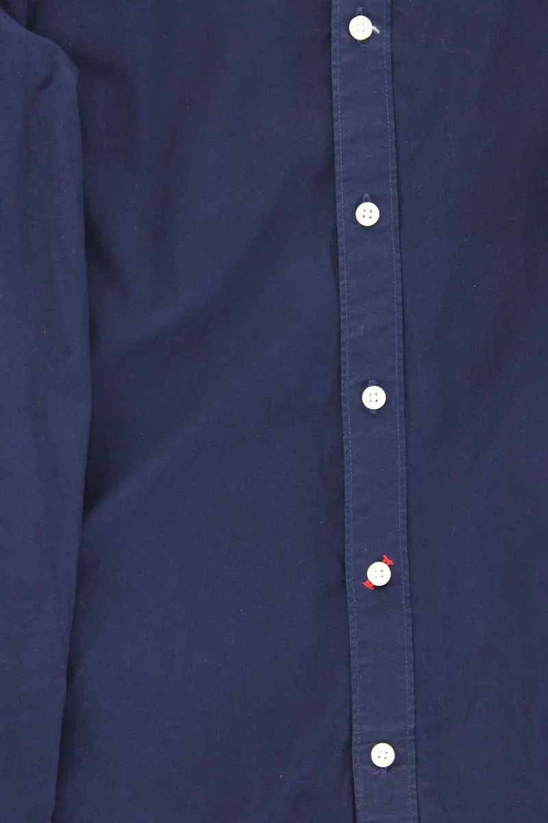 Hilfiger Denim Langarmhemd für Herren Gr. M blau aus Baumwolle