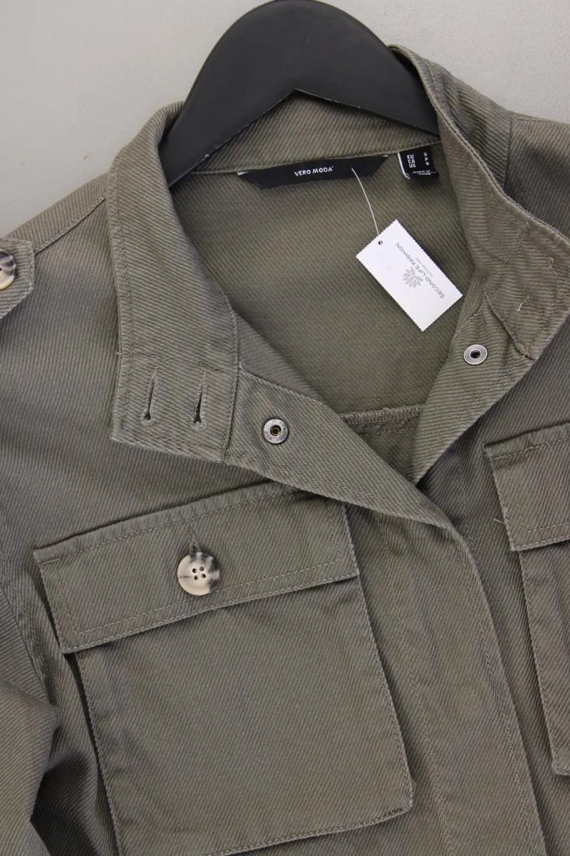 Vero Moda Übergangsjacke Gr. S neuwertig olivgrün aus Baumwolle