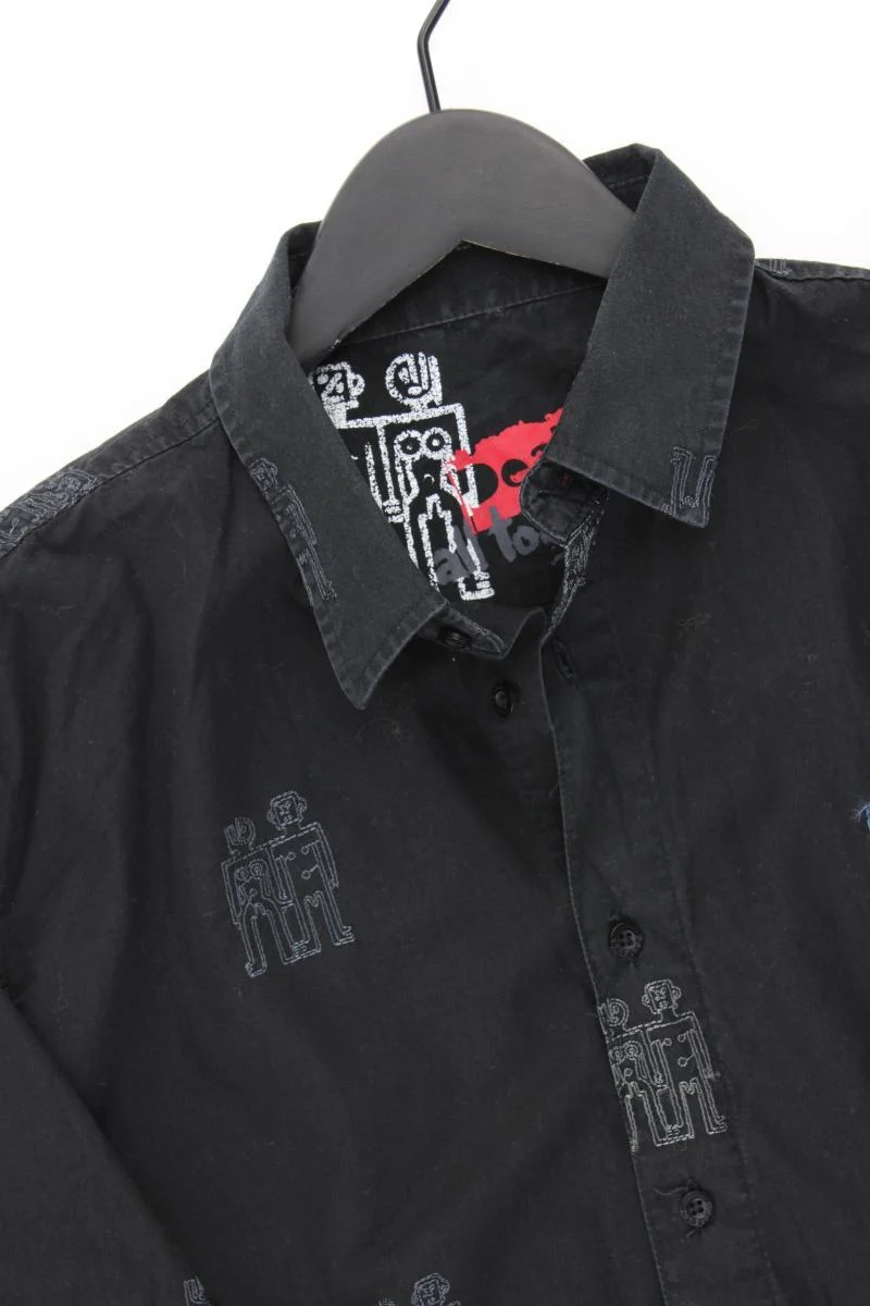 Desigual Langarmhemd für Herren Gr. L schwarz aus Baumwolle