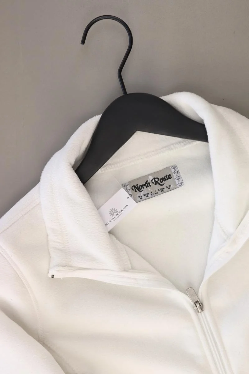 North Route Fleecejacke Gr. 40 Langarm weiß aus Polyester