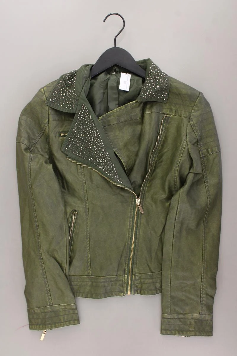 Kunstlederjacke Gr. L olivgrün aus Polyurethan