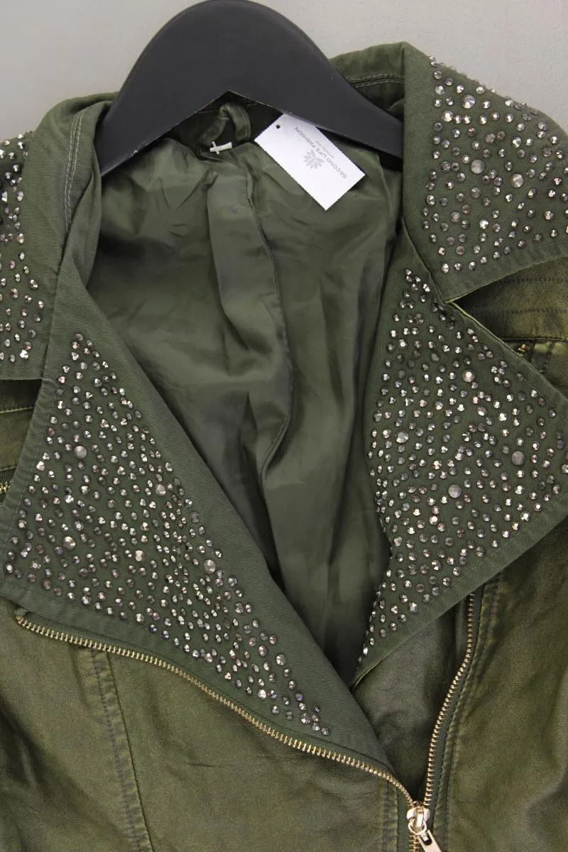 Kunstlederjacke Gr. L olivgrün aus Polyurethan