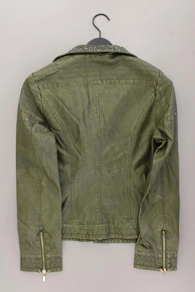 Kunstlederjacke Gr. L olivgrün aus Polyurethan