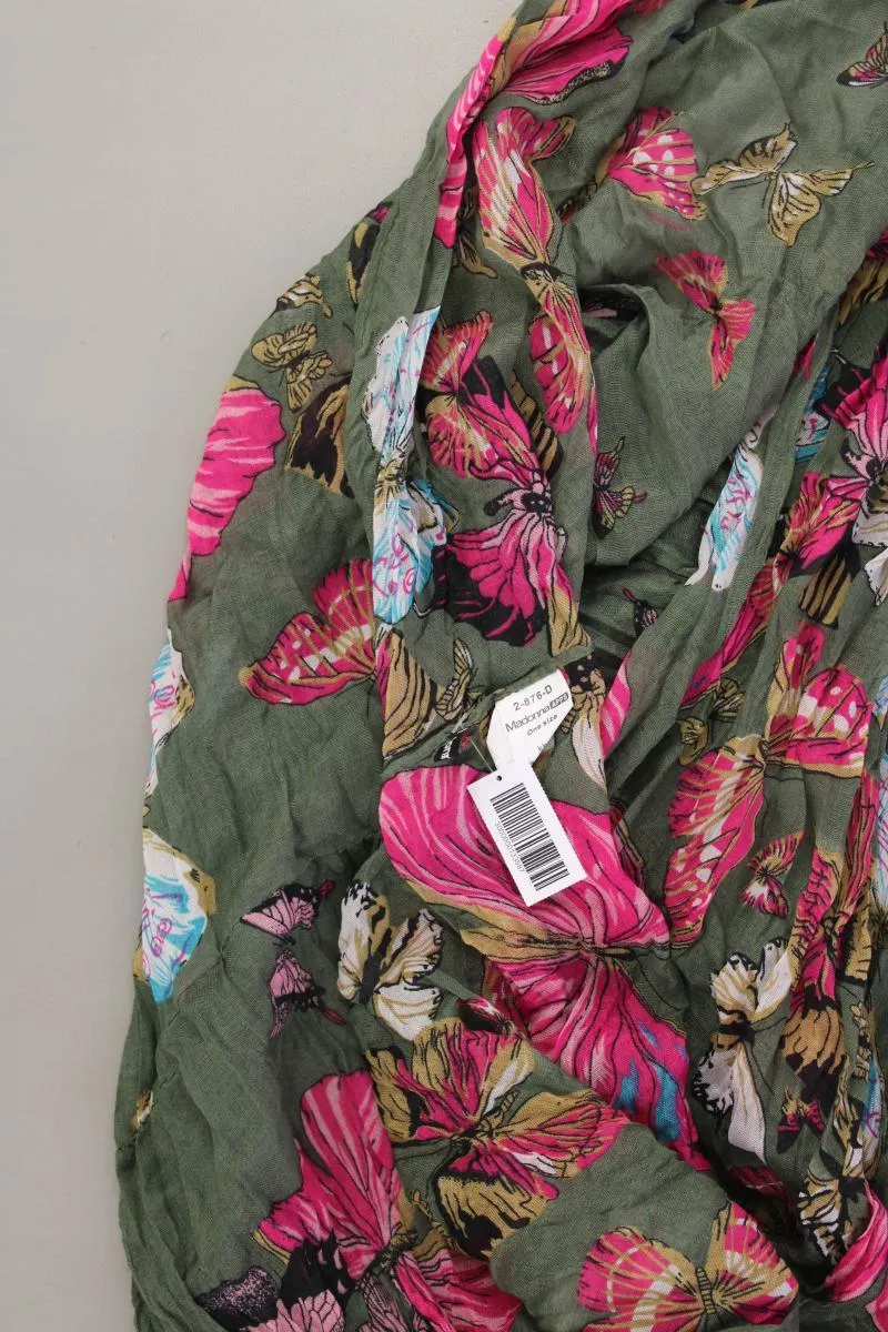 Madonna Loop mit Blumenmuster olivgrün aus Polyester