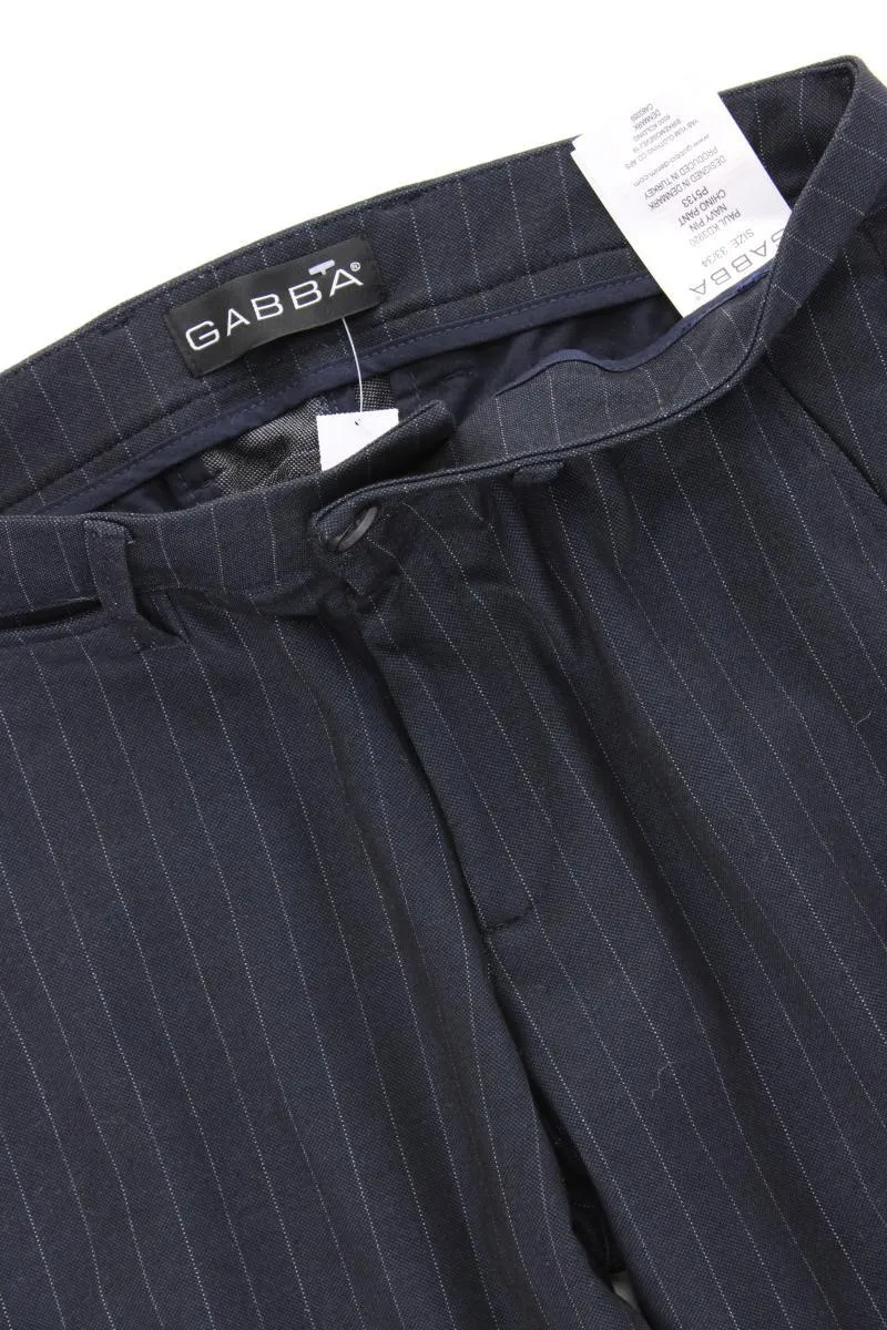 Gabba Hose für Herren Gr. W33/L34 gestreift Modell Paul blau aus Polyester