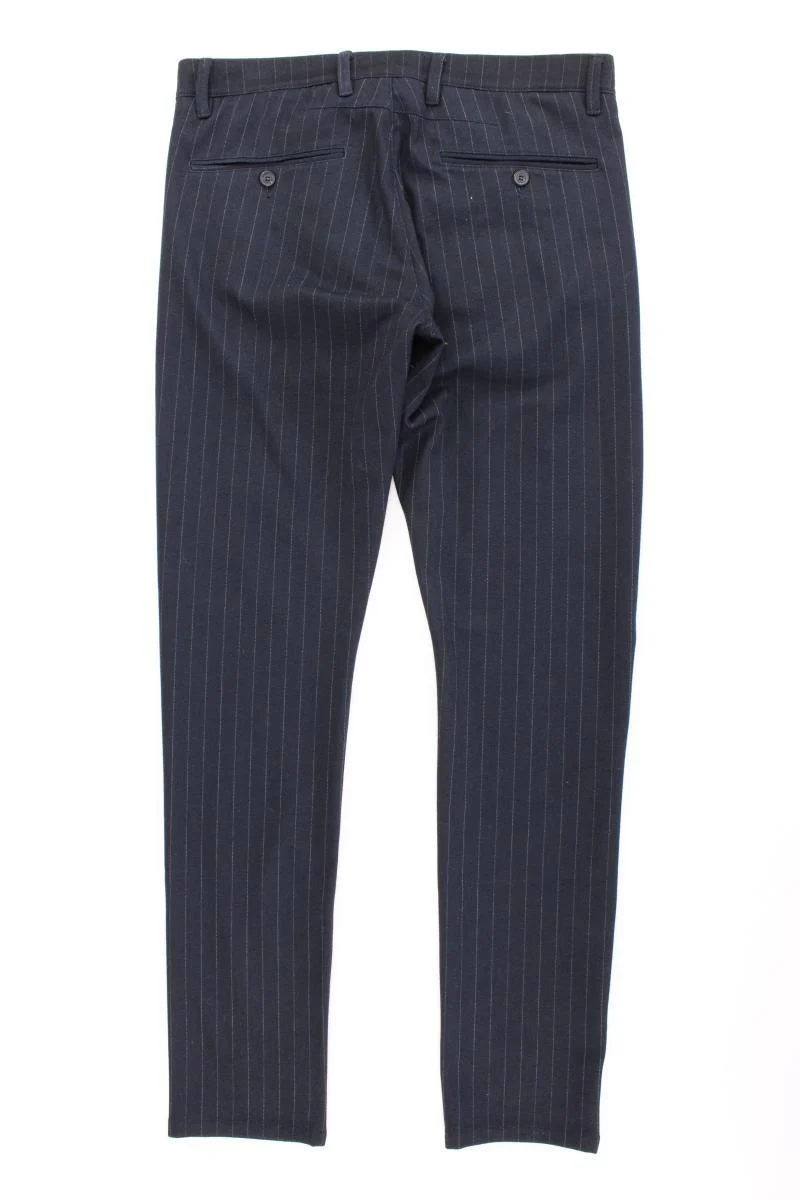 Gabba Hose für Herren Gr. W33/L34 gestreift Modell Paul blau aus Polyester