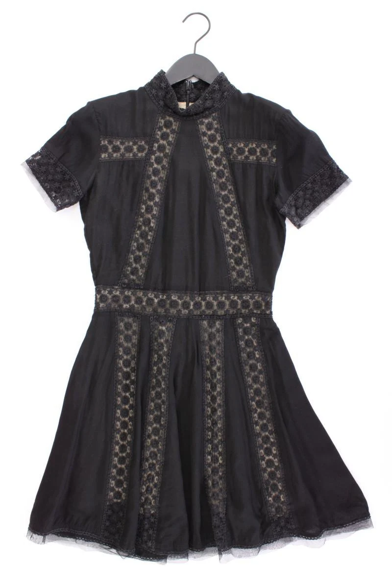 Nikkie Abendkleid Gr. 34 Kurzarm schwarz aus Viskose