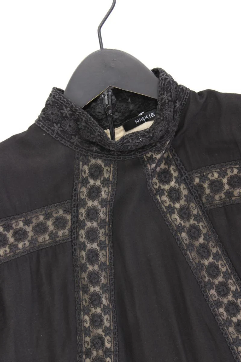 Nikkie Abendkleid Gr. 34 Kurzarm schwarz aus Viskose