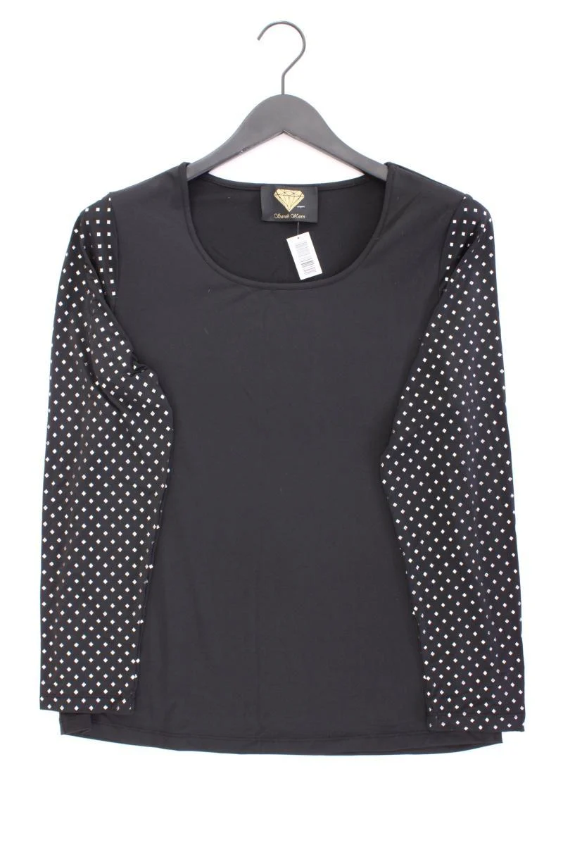 Sarah Kern Longsleeve-Shirt Gr. 44 neuwertig Langarm schwarz aus Polyester