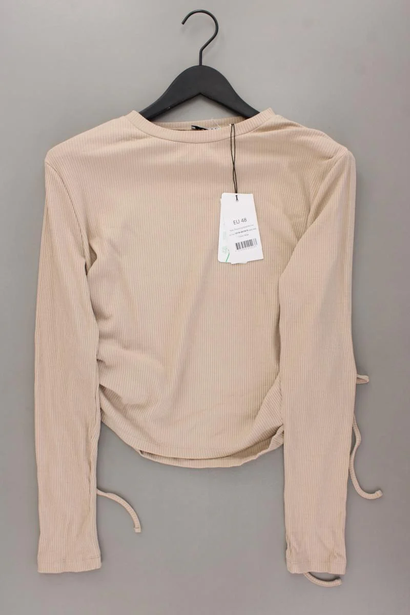 NA-KD Longsleeve-Shirt Gr. 46 neu mit Etikett Langarm braun aus Viskose