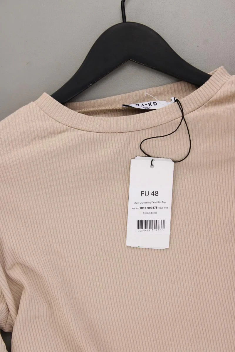 NA-KD Longsleeve-Shirt Gr. 46 neu mit Etikett Langarm braun aus Viskose