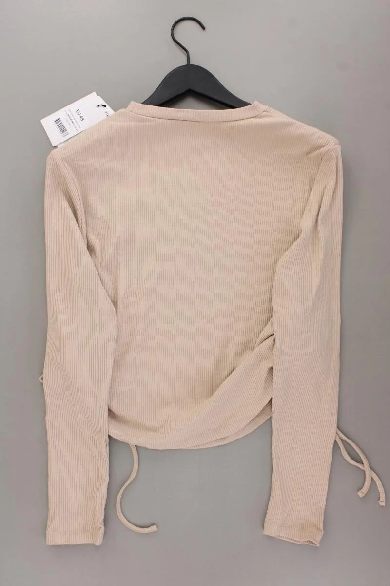 NA-KD Longsleeve-Shirt Gr. 46 neu mit Etikett Langarm braun aus Viskose