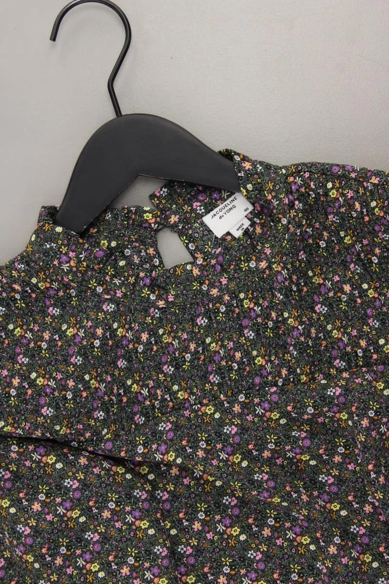 Jacqueline de Yong Langarmkleid Gr. 40 mit Blumenmuster mehrfarbig aus Polyester